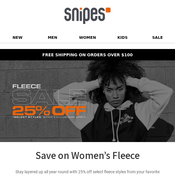 Women's Fleece Sale: 25% Off ONLINE ONLY