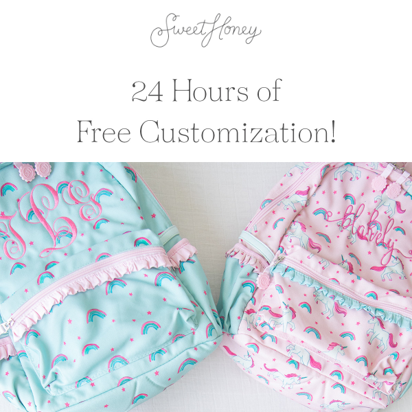 Make it your own! Today's Monday Markdown is FREE customization on all of our custom products!