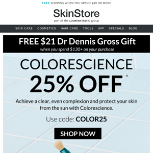 EXCLUSIVE! 25% Off Colorescience