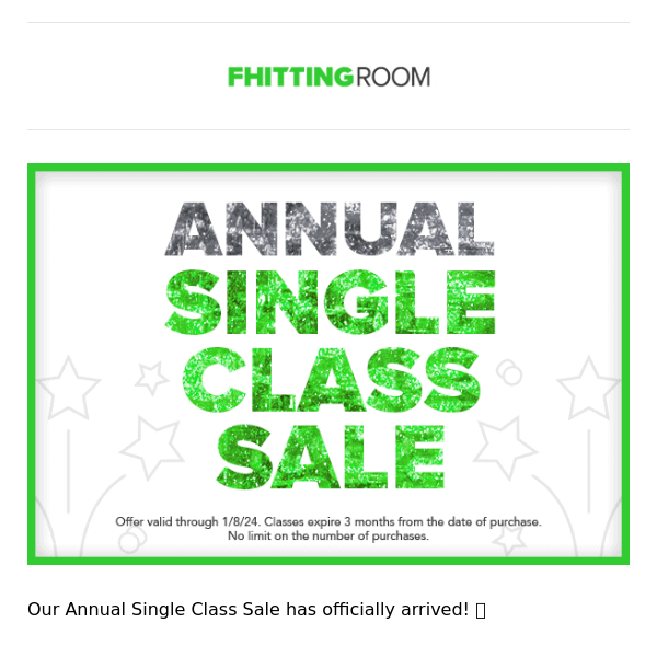 Single Class Sale is Here + Better than Ever! 🤑