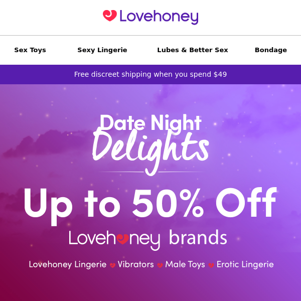 Up to 50% OFF Lovehoney brands 😍