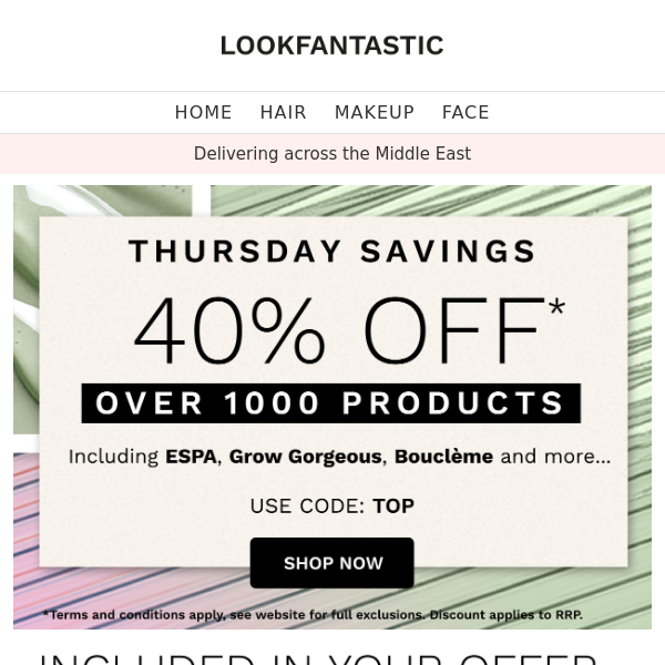 40% Off Over 1000 Products 😲
