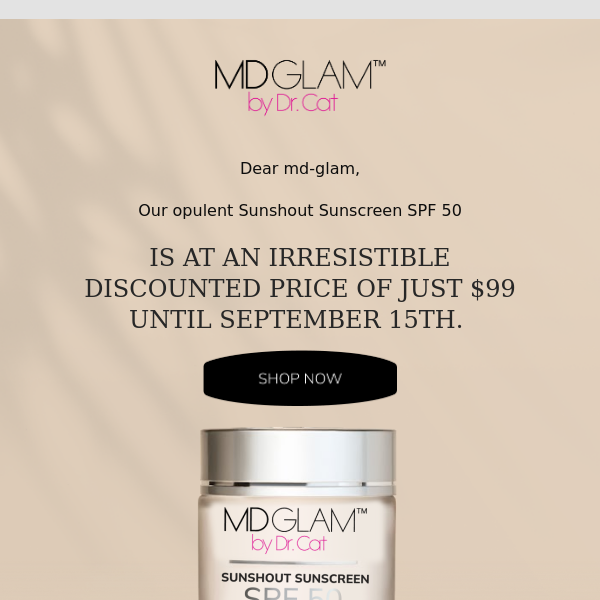 Savor the sun with our SPF 30% off sale