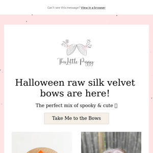 Halloween silk velvet bows are here!