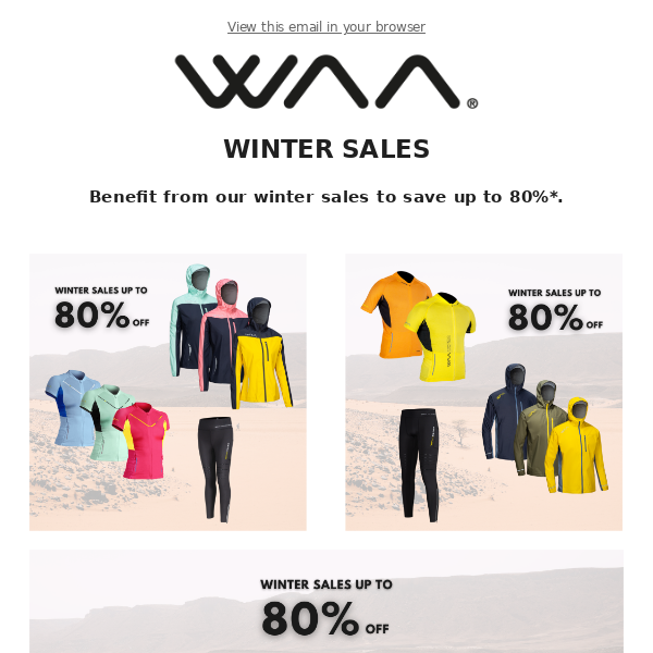 WINTER SALES: Up to 80% off!