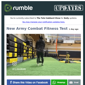 The Tulsi Gabbard Show: New Army Combat Fitness Test