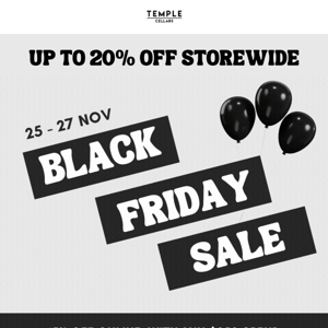 BLACK FRIDAY | Up to 20% off 🔥🔥🔥