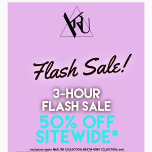 💕3-hour FLASH SALE!  2pm-5pm