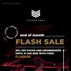 FLASH SALE ENDS SOON - SAVE 20% 😎