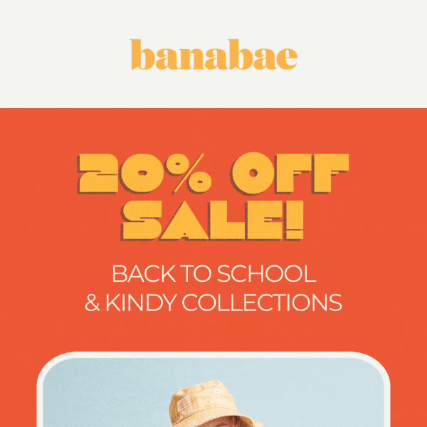 SALE: 20% Off Back To School & Kindy Collection