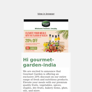 20% off on the entire range of Gourmet Garden