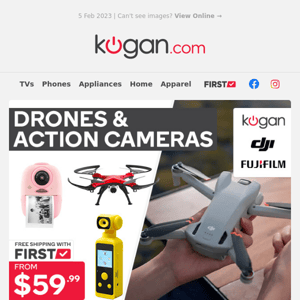 📸 Snap Up Cameras & Drones from $59.99!