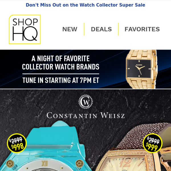 Join Us for a Night of Collector Watch Brands at 7pm ET
