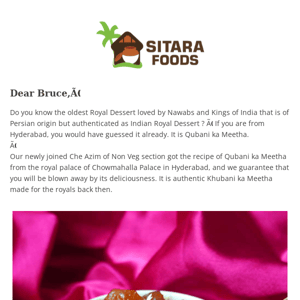 Dear Sitara Foods : The Royal Nawabi Dessert For you