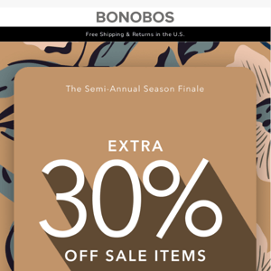 Extra 30% Off Everything in This Email