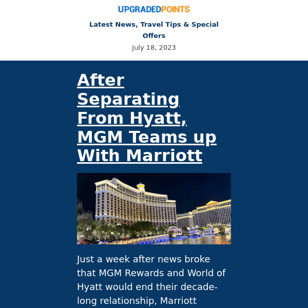 MGM teams up with Marriott, new Amex Offers, Amazon deals, and more...
