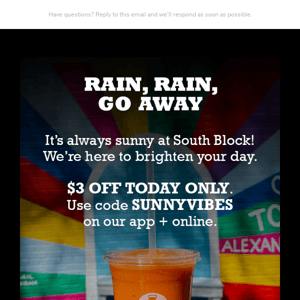 ☔ April Showers Bring...$3 Off Specials, TODAY ONLY