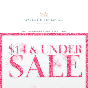 STOP! This. is. HUGE! $14 & under sale NOW! 😱🎉😍