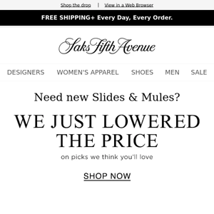 We just lowered the price on Slides & Mules you'll love