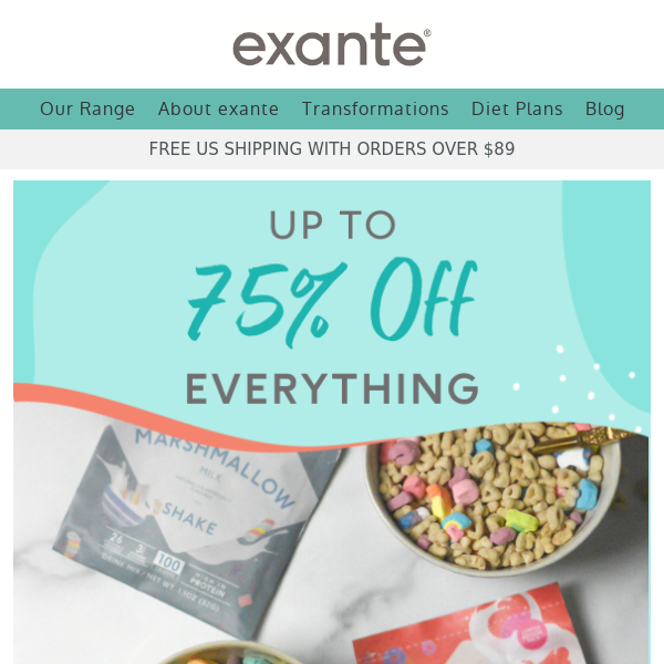 UP TO 75% OFF EVERYTHING TODAY