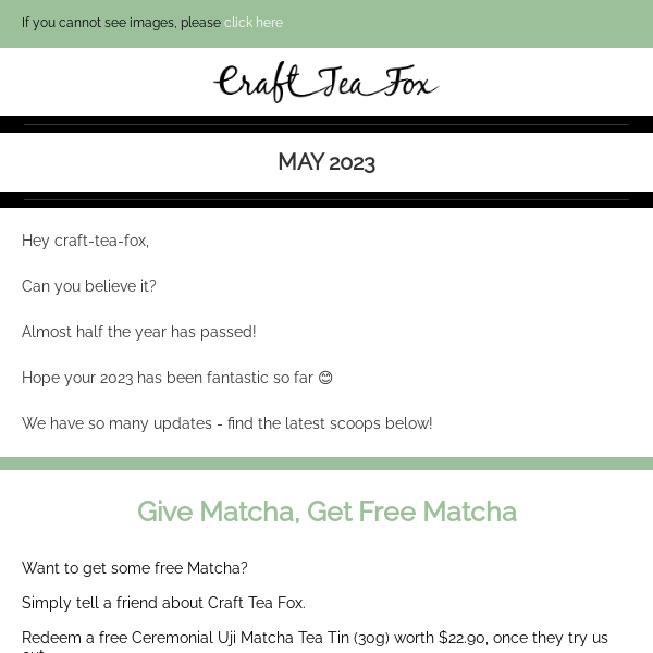 May Updates - Craft Tea Fox