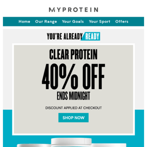 40% Off Clear Protein | Today Only🍓