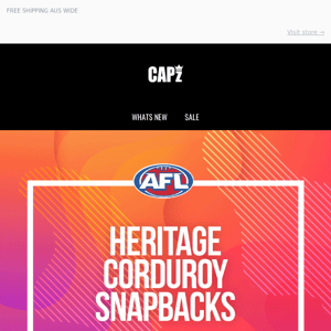 ❗️GRAB YOUR AFL CORDUROY HERITAGE GOLFER SNAPBACK❗️