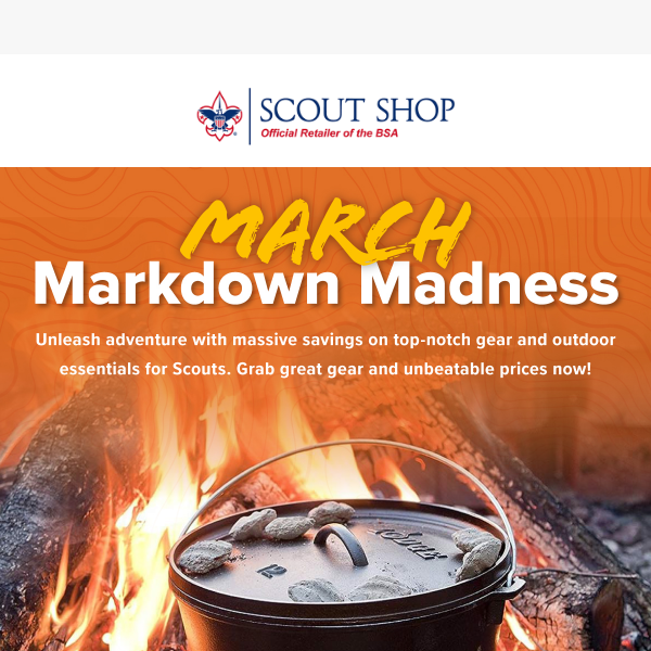 Clearance—Huge Markdowns on Outdoor Gear for Scouts!