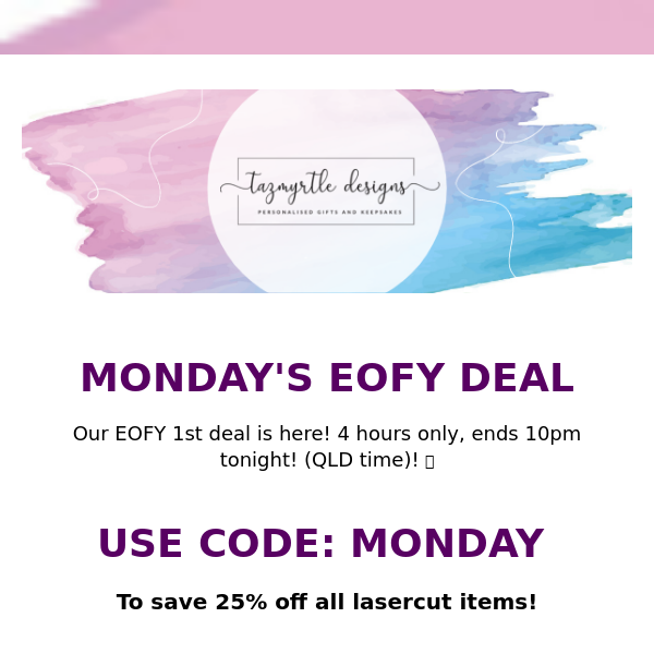 Monday's Deal! 4 hours only!