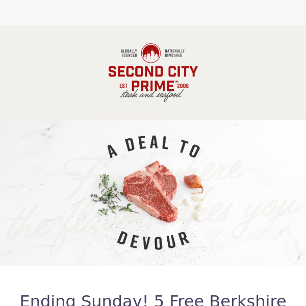 Last couple days to get 5 Free Berkshire Frenched Bone-in Pork Chops on $250+ Orders