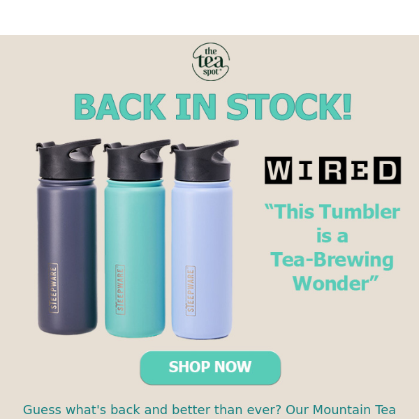 It's Back! Mountain Tea Tumbler in New Colors 🤩