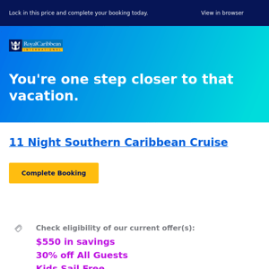 Still thinking about that 11 Night Southern Caribbean Cruise?