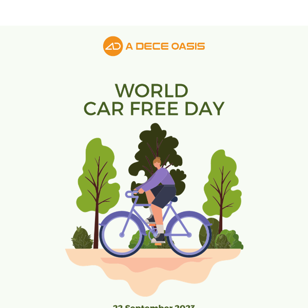 Limited time offer for World Car Free Day!🤗