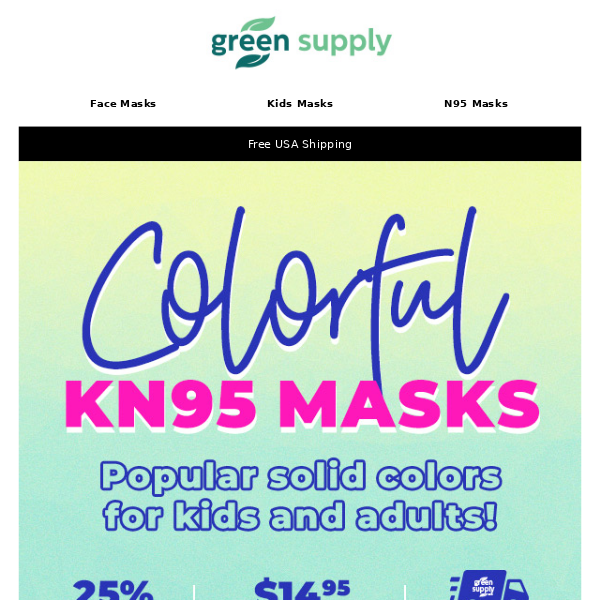 😷🔵🟣KN95 Masks for Kids and Adults - Colorful Exclusive Options!