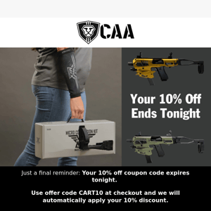 Last Chance: Grab Your 10% Discount at CAA Gear Up Tonight 🕒