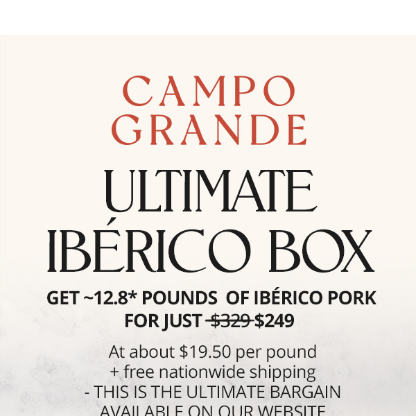 The cheapest way to try Ibérico "The Wagyu of Pork" is back!