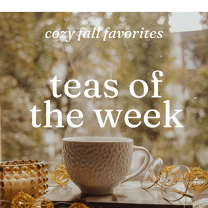 Top 3 cozy teas for fall 🍂