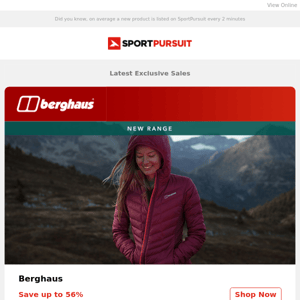 Berghaus - New Products | Softybag | Kjus | Hackett | Zray | Up to 69% Off!