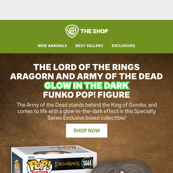 Shop the Aragorn Funko Pop that Glows in the Dark!