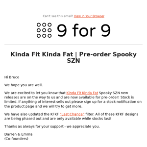 Kinda Fit Kinda Fat | Pre-order Spooky SZN!