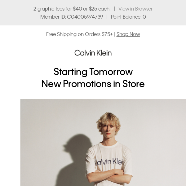 Calvin Klein - Latest Emails, Sales & Deals