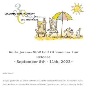 NEW Anita Jeram~End Of Summer Fun Release
