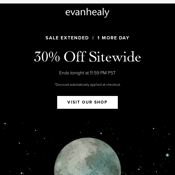 Sale Extended! 30% Off