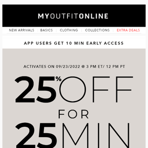 Everything you need to know for 25% off X 25min❗