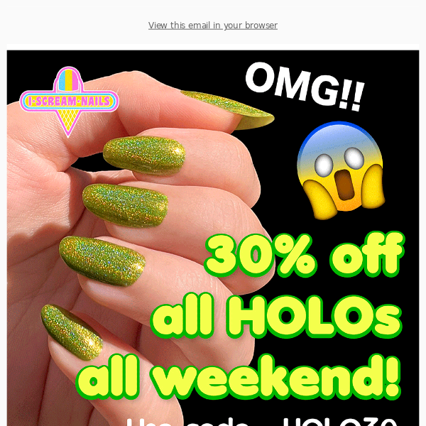 😱30% off all holos will end tomorrow night!