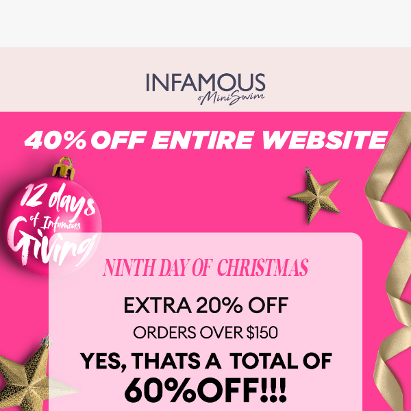 Infamous Swim 60%OFF Today only!!!