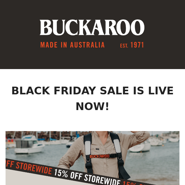 Black Friday 15% Off Sale!