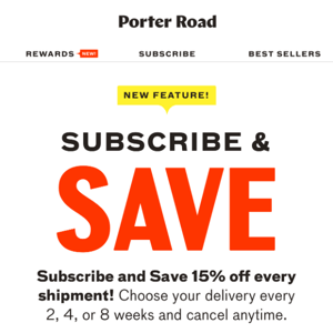 New Feature! Save 15% — Subscribe & Save