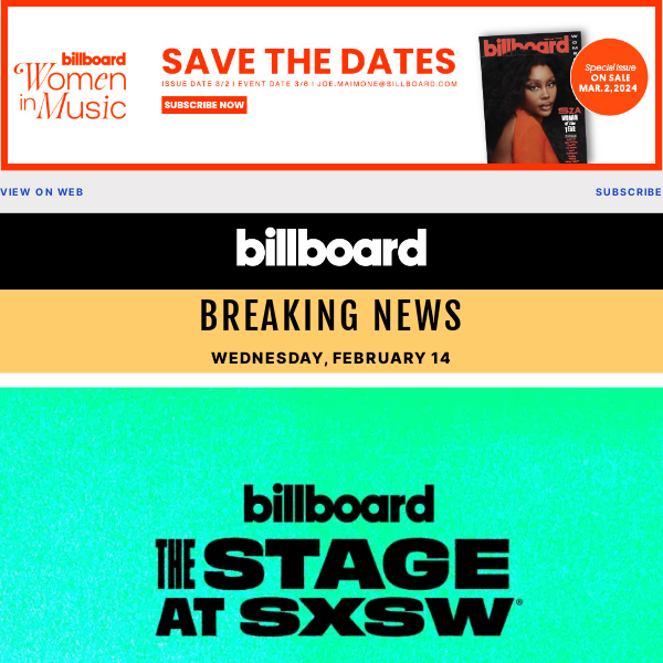 Billboard Presents THE STAGE at SXSW to Return in 2024 with PARTYNEXTDOOR, Christian Nodal and ILLENIUM