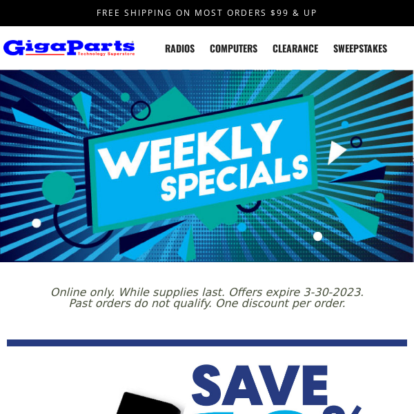 Weekly Deals at GigaParts